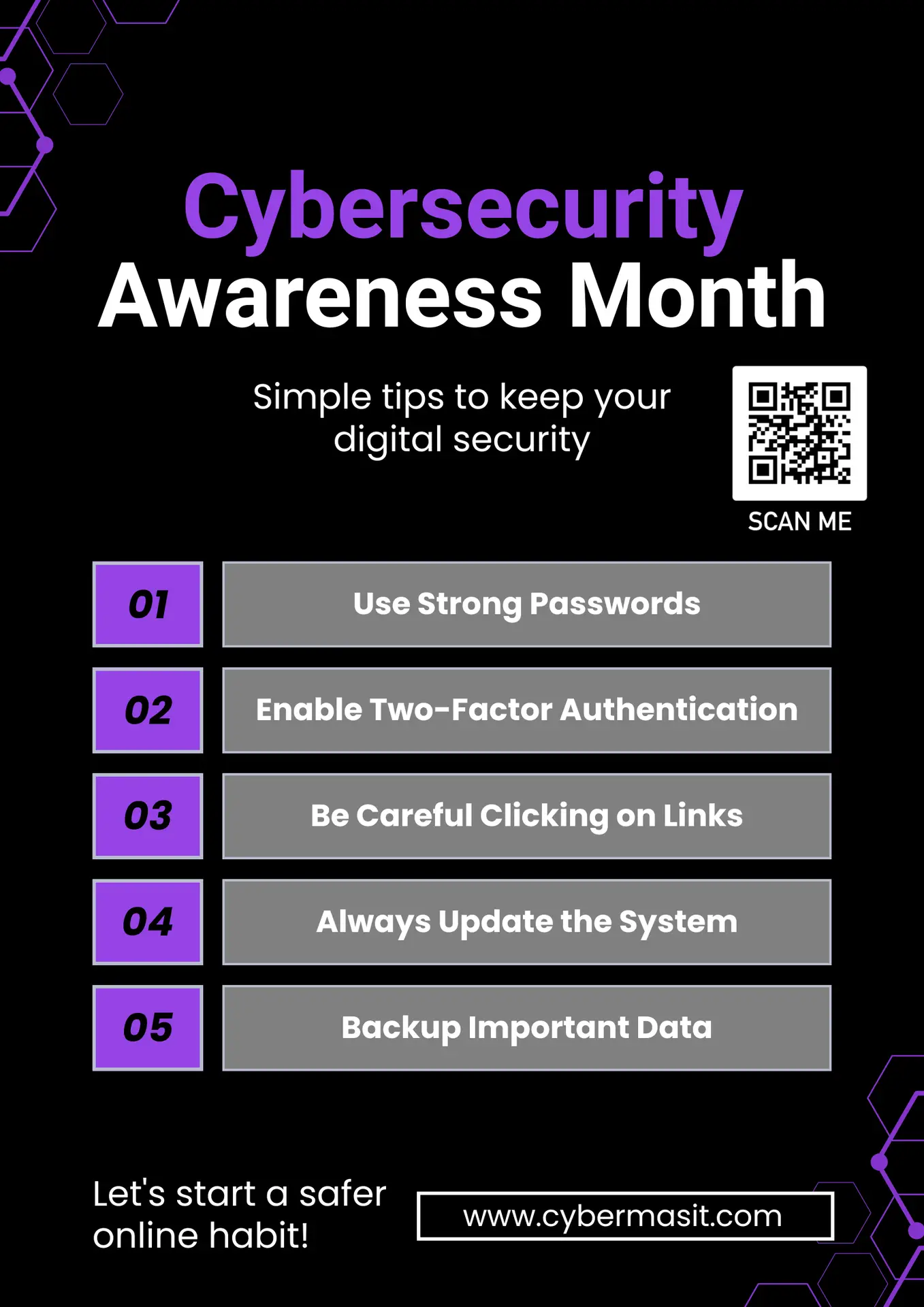 Cyber Mas Solutions (Pvt) Ltd Cyber security awareness month poster